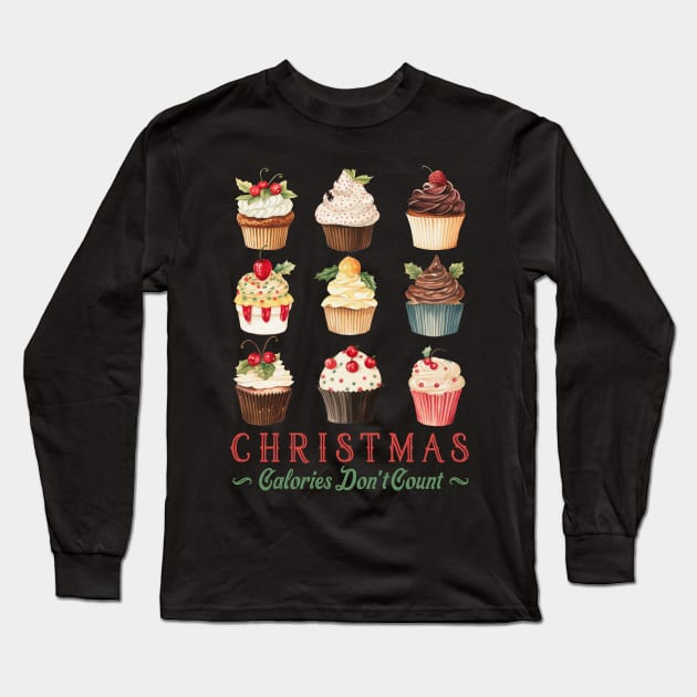 Christmas calories don't count Long Sleeve T-Shirt by NotUrOrdinaryDesign